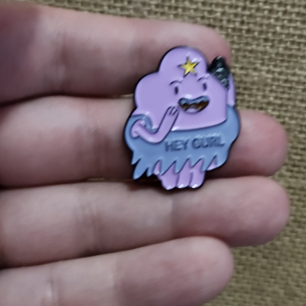 Adventure Time Lumpy Space Princess LSP Hey GIRL Enamel Pin Purple